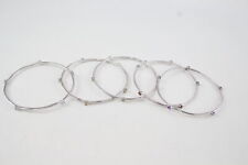 Sterling Silver Bangles Stone Set Stacker x 5 (35g) for sale  Shipping to South Africa