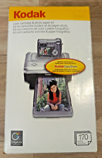 Usado, Kit de papel fotográfico cartucho colorido Kodak PH 170 EasyShare 170 folhas 5 cartuchos comprar usado  Enviando para Brazil
