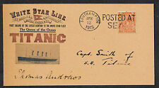 Sobre autógrafo Titanic Captain Smith genuino estampilla de 1912 reimpresión *OP1301 segunda mano  Embacar hacia Argentina