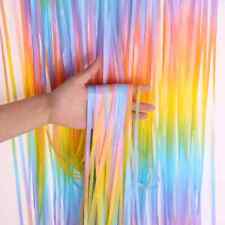 2M Pastel Fringe Curtains Birthday Party Backdrop Foil Tinsel Curtain Baby Showe for sale  Shipping to South Africa