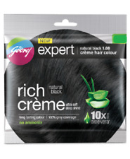 Brukt, 10 x Godrej Expert Rich Creme Natural Black Hair Colour Cream (20gm+20 ml) til salgs  Frakt til Norway