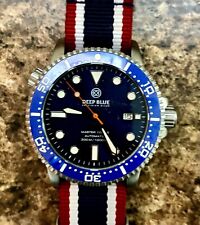Relógio masculino automático Deep Blue Master 1000 II mostrador azul muito preciso -/+ 3 segundos comprar usado  Enviando para Brazil