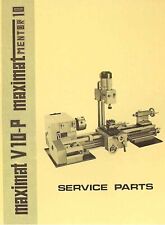 10 Emco Lathe Service Parts Manual Fits Maximat Mentor V10-P, used for sale  Shipping to South Africa