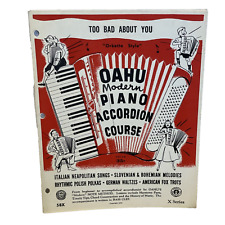 Curso de acordeón de piano moderno Too Bad About You Oahu 58 partituras musicales de la década de 1950, usado segunda mano  Embacar hacia Argentina