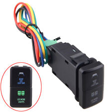 Botão interruptor de luz LED duplo azul/verde para Toyota Hilux Land Cruiser RAV4 comprar usado  Enviando para Brazil