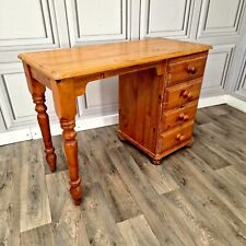 Used, Vintage Solid Wooden Pine Dressing Table Pedestal Writing Office Desk Drawers -3 for sale  Shipping to South Africa