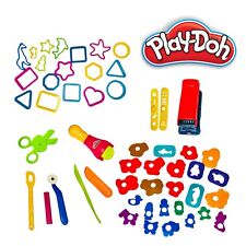 Lote de brinquedos Play-Doh fábrica divertida com ferramentas moldes cortadores de biscoitos selos rolos, usado comprar usado  Enviando para Brazil