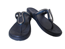 Sandálias tanga Crocs feminina azul conforto duplo tamanho 7 R#6, usado comprar usado  Enviando para Brazil
