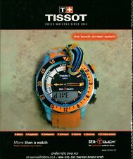 ACESSÓRIOS VINTAGE de joias com estampa de revista de relógio TISSOT anúncio SEA TOUCH comprar usado  Enviando para Brazil