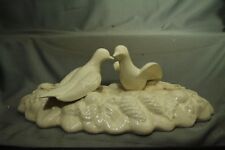 Vintage old Holland Mold ceramic  love birds white centerpiece candleholder  for sale  Nellysford