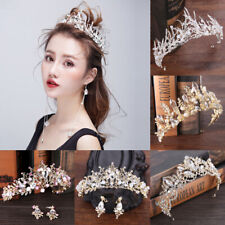 Women Luxury Wedding Bridal Pearl Crown Diana Princess Hair Band Headdress Tiara for sale  Shipping to South Africa