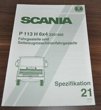 1989 Scania P113 H 320 360 Especificação 21 Caminhão Folheto Prospekt DE, usado comprar usado  Enviando para Brazil