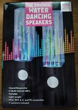 LED Water Dancing Speakers multicolor lights desk IPod MP3 & 4 PC Compatible, used for sale  Shipping to South Africa