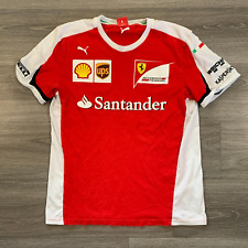 Camiseta Puma Ferrari F1 para hombre grande roja blanca Santander manga corta carreras segunda mano  Embacar hacia Argentina