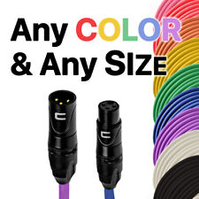 Cabo balanceado XLR macho para fêmea de 3 pinos - cabo de microfone colorido comprimento personalizado , usado comprar usado  Enviando para Brazil