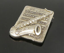 vintage silver saxophone pin for sale  New York