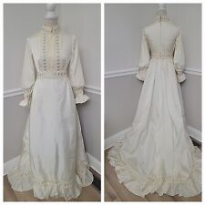 Vestido de noiva vintage Angelair por Monica tafetá marfim era guerra civil/estilo vitoriano comprar usado  Enviando para Brazil