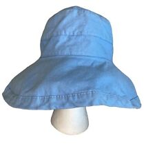 Usado, Chapéu de sol Scala azul aba larga balde praia algodão cordão ajustável comprar usado  Enviando para Brazil