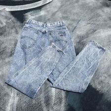 Jeans feminino vintage chique lavagem ácida cintura alta real 26x28 mamãe feito nos EUA comprar usado  Enviando para Brazil