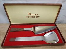 Used, Burnco Japan Hostess Set Pie Server Ice Cream Scoop Teak Handles Stainless Steel for sale  Shipping to South Africa