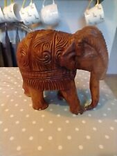 Wooden elephant carved for sale  MILTON KEYNES