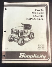 Simplicity parts manual for sale  Niles