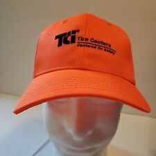 Gorra de béisbol TCi Tire Centers naranja correa ajustable logotipo bordado segunda mano  Embacar hacia Mexico