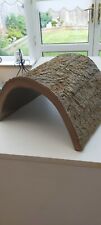 Large resin wooden effect reptile tortoise snake hideaway arch bridge accessory, used for sale  WIGAN