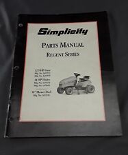 Simplicity parts manual for sale  Gibbon