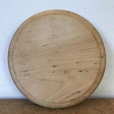 Maple Hardwood Wood Carved Round Wooden Plant Stand Small Cutting Board 7.25“ for sale  Shipping to South Africa