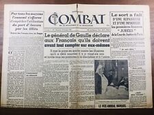Usado, Albert Camus Match 1944 General de Gaulle La Rochelle Vosgos Angeras José segunda mano  Embacar hacia Argentina