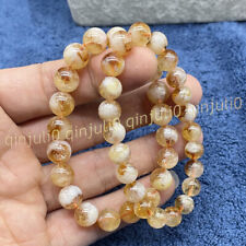 Natural Citrine 8/10mm Round Beads Healing Balance Stretch Bracelet Women Men for sale  Shipping to South Africa