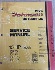 1975 Johnson 15 HP 15HP Outboard Service Shop Repair Manual JM-7506 OEM for sale  Shipping to South Africa