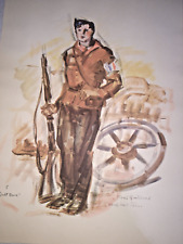 René Gaillard Watercolor No. 5 - "Au jour d'hui à sa défense" - A Young Hero for sale  Shipping to South Africa