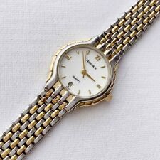 Relógio Technos feminino quartzo redondo branco 25mm data fabricado na Suíça vintage comprar usado  Enviando para Brazil