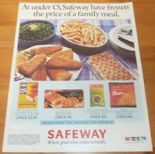 1994 VINTAGE LARGE AD SAFEWAY MEALS FROM THE FREEZER FOR UNDER £5 for sale  Shipping to South Africa