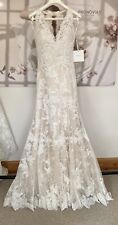 17 🟠 Drilos by Pronovias  |  Size uk10  |  Ivory & Cream Lace Wedding Dress for sale  Shipping to South Africa