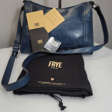 Bolsa tiracolo feminina Frye couro azul Melissa com zíper bolsa de pó etiquetas ajustáveis comprar usado  Enviando para Brazil