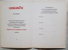 Urkunde kollektiv sozialistisc gebraucht kaufen  Berlin