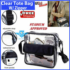 Bolsa tote transparente transparente transparente PVC com zíper aprovada para estádio bolsa esportiva, usado comprar usado  Enviando para Brazil