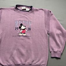 Moletom masculino vintage Mickey Mouse L roxo bordado Disney suéter retrô comprar usado  Enviando para Brazil