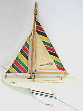 De colección Bosun Boats por Reeves Fiesta velero de madera con velas de tela estanque barco #FE, usado segunda mano  Embacar hacia Argentina