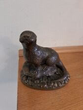 Bronzed resin otter for sale  HINCKLEY