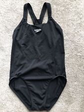 FATO DE NATAÇÃO SPEEDO ENDURANCE FEMININO TAMANHO 18 PRETO COM LOGOTIPO BRANCO, usado comprar usado  Enviando para Brazil