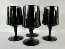 Used, Vintage Gorham Crystal Verve Black Wine Glasses 5” Set of 4 MCM Mid Century for sale  Shipping to South Africa