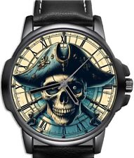 Relógio de pulso elegante exclusivo caveira esqueleto pirata no navio comprar usado  Enviando para Brazil