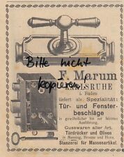 Karlsruhe werbung 1912 gebraucht kaufen  Leipzig