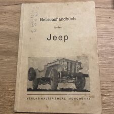 Betriebshandbuch den jeep gebraucht kaufen  Elsenfeld