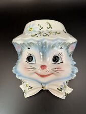 Used, Vintage Lefton #1509 Miss Priss Wall Blue Kitty Cat Pocket Planter for sale  Dunnville