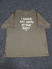 Bass Pro Shirt Mens XL Brown I Make My Own Stink Bait Fishing Outdoor Casual Tee for sale  Shipping to South Africa